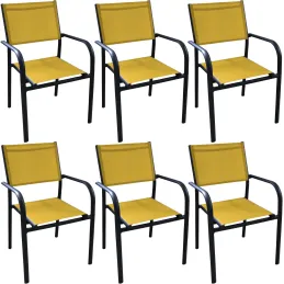 Fauteuil en aluminium Duca (Lot de 6)