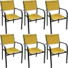 Fauteuil en aluminium Duca (Lot de 6)