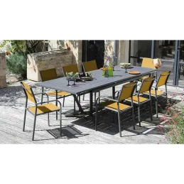 Fauteuil en aluminium Duca (Lot de 6)