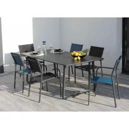 Fauteuil en aluminium Duca (Lot de 6)