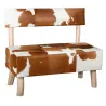Banc en peau de vache et eucalyptus
