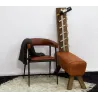 Range-bouteilles mural en bois recyclé et métal vieilli