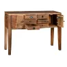 Console en bois recyclé et métal 6 tiroirs