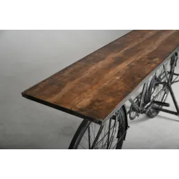 Console en métal et bois Vélo