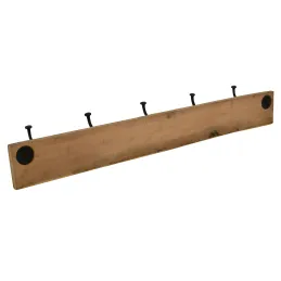 Patère en bois recyclé et métal