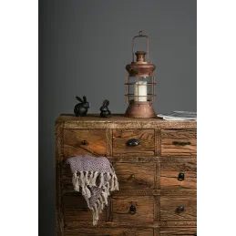 Commode en bois recyclé et métal 14 tiroirs