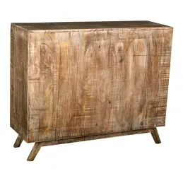 Commode en bois recyclé et métal 14 tiroirs