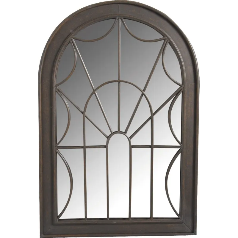 Miroir en métal à motif