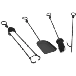 Set de 4 accessoires de cheminée en fer forgé 51cm