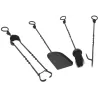 Set de 4 accessoires de cheminée en fer forgé 51cm