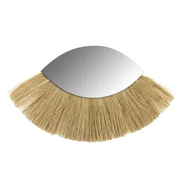 Miroir oeil en jonc naturel et verre