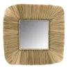 Miroir carré en jonc naturel