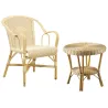 Petit salon crapaud en moelle de rotin