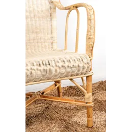 Petit salon en manau et moelle de rotin