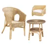 Petit salon en rotin Léa