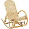 Rocking chair en manau et moelle de rotin naturelle Tipi