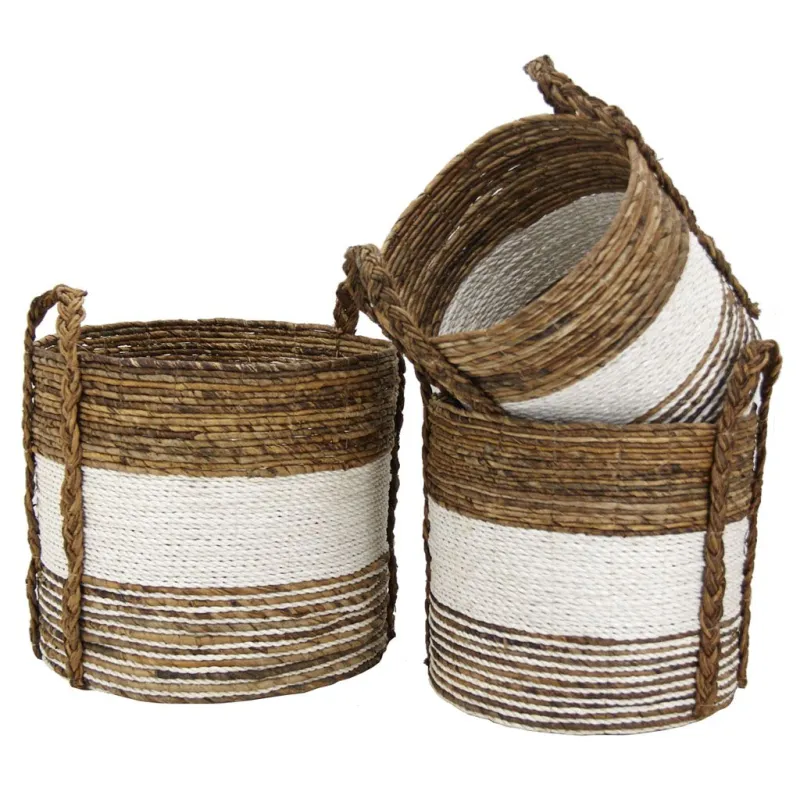 Cache-pots en raphia (Lot de 3)