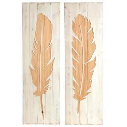 Décoration murale en bois Plume