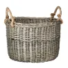 Corbeilles en osier gris et corde (Lot de 4)