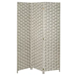 Paravent en nylon blanc et gris clair