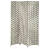 Paravent en nylon blanc et gris clair