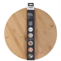 Plateau rond tournant en bambou Green attitude