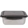 Boite de conservation carrée inox couvercle plastique Green attitude