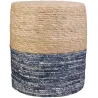 Pouf jonc de mer blue lagoon
