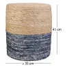Pouf jonc de mer blue lagoon