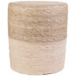 Pouf jonc de mer blue lagoon