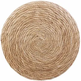 Pouf jonc de mer blue lagoon