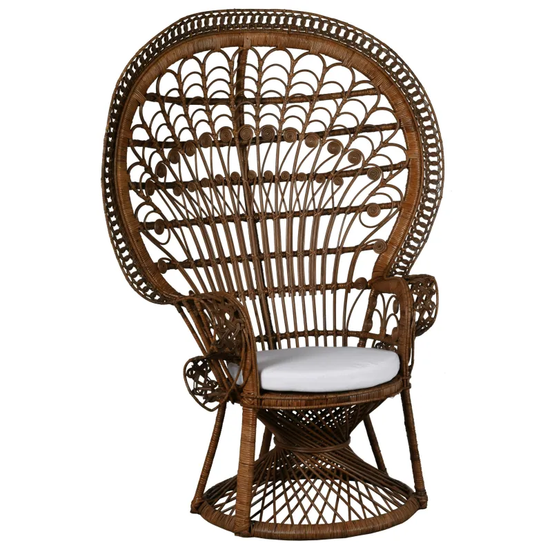 Fauteuil Emmanuelle en rotin Paon