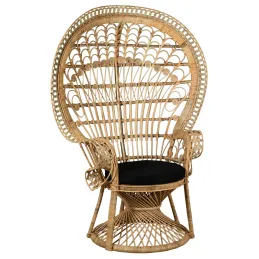 Fauteuil Emmanuelle en rotin Paon