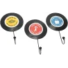 Patères vinyle en métal (Lot de 3)