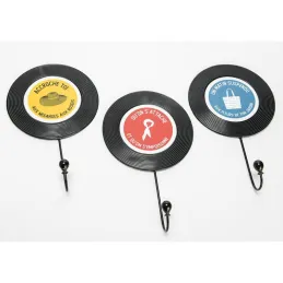 Patères vinyle en métal (Lot de 3)