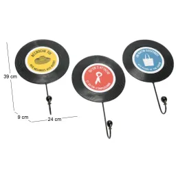 Patères vinyle en métal (Lot de 3)
