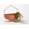 Cache-pot en métal hexagonal