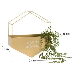 Cache-pot en métal hexagonal