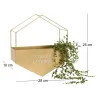 Cache-pot en métal hexagonal