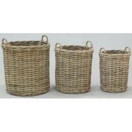 Cache-pots hauts en poelet (Lot de 3)