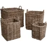 Cache-pots carrés en poelet (Lot de 4)