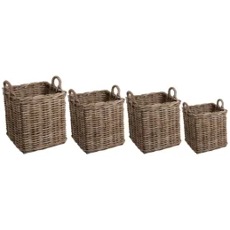 Cache-pots carrés en poelet (Lot de 4)