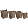 Cache-pots carrés en poelet (Lot de 4)