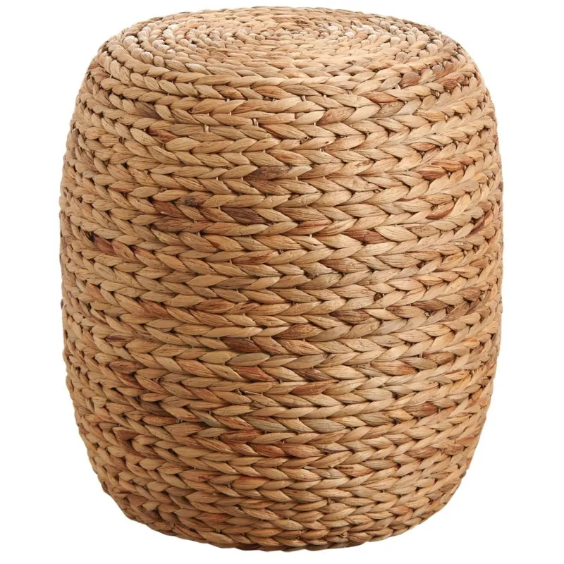 Pouf en jacinthe tressée