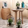 Pouf en jacinthe tressée