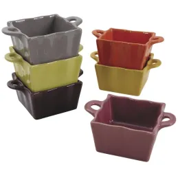 Ramequin carré en céramique (Lot de 6)