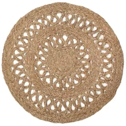 Tapis rond en jonc naturel Bohème