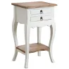 Table de chevet en acajou blanc