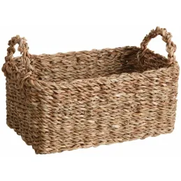 Corbeilles de rangement en jonc de mer tressé (Lot de 3)