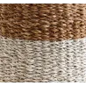 Cache-pots en jonc de mer naturel et blanc (lot de 3)